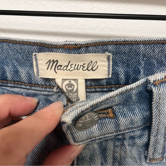 MADEWELL High-Rise Mid-Length Denim Shorts Woodvale Wash TENCEL Denim Edition 26 - Picture 5 of 9